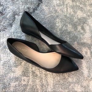 Nine West Black D'Orsay Flats w/ Slight Wedge Heel Size 11